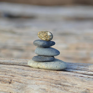 a stack of stones
