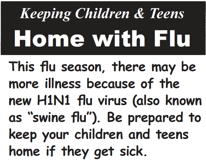 Comic Panel 1 - Keeping Children & Teens Home with Flu…