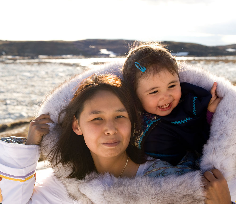 An Alaska native mother and child