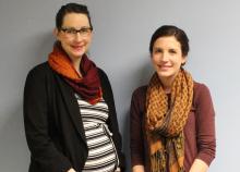 Public health students Elly Riser and Madeline Frost.