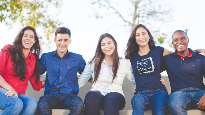 Photograph of several young people.