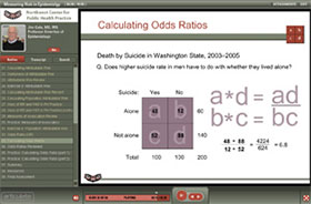 Screenshot of training depicting its navigation, text, and graphics.