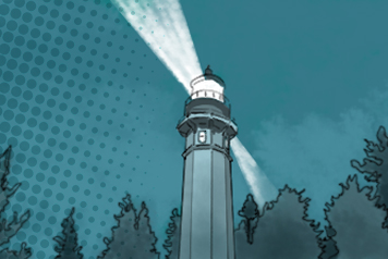 Drawing of a lighthouse.